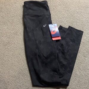 Asics Black Textured 7/8 Leggings
